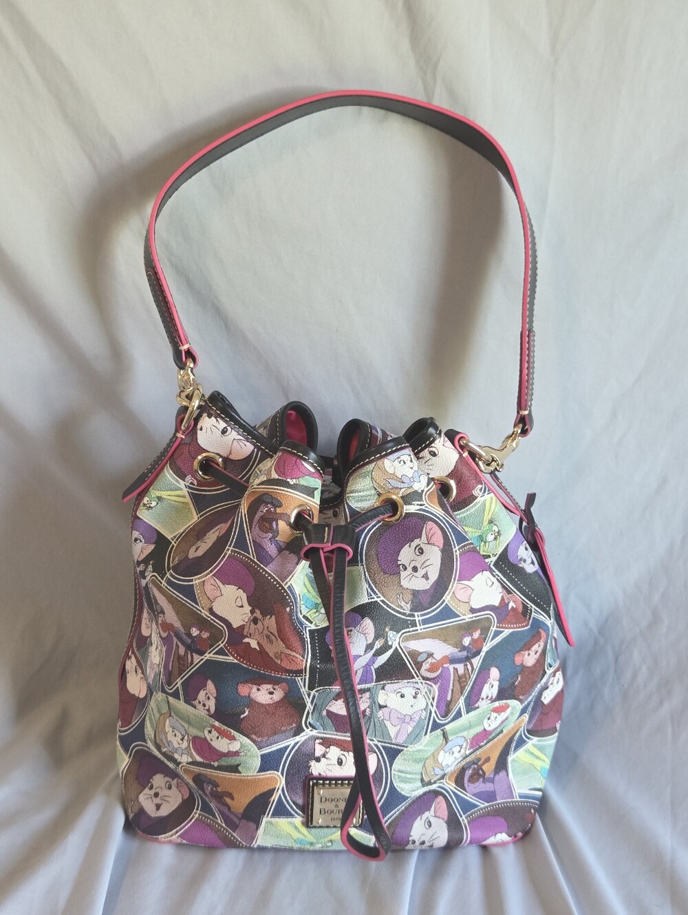 Dooney & Bourke Disney "The Rescuers" Drawstring Bucket Shoulder Bag